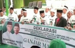 Deklarasi Dukungan Ganjar – Mahfud Oleh Jaringan Santri Sumatera (JASTRA) Kab. Lampung Selatan